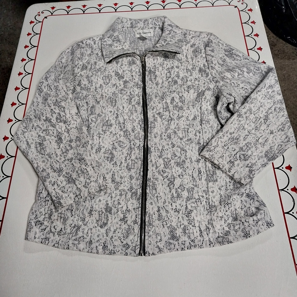 C.D. Daniels Women's Gray Zip-Up Jacket